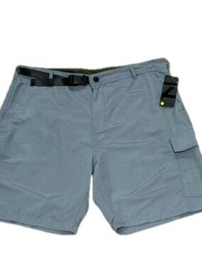 Mens Zella Outdoor Shorts Sz 40 Waist Smokey Blue 3 Velcro Pockets 2 Front Slant